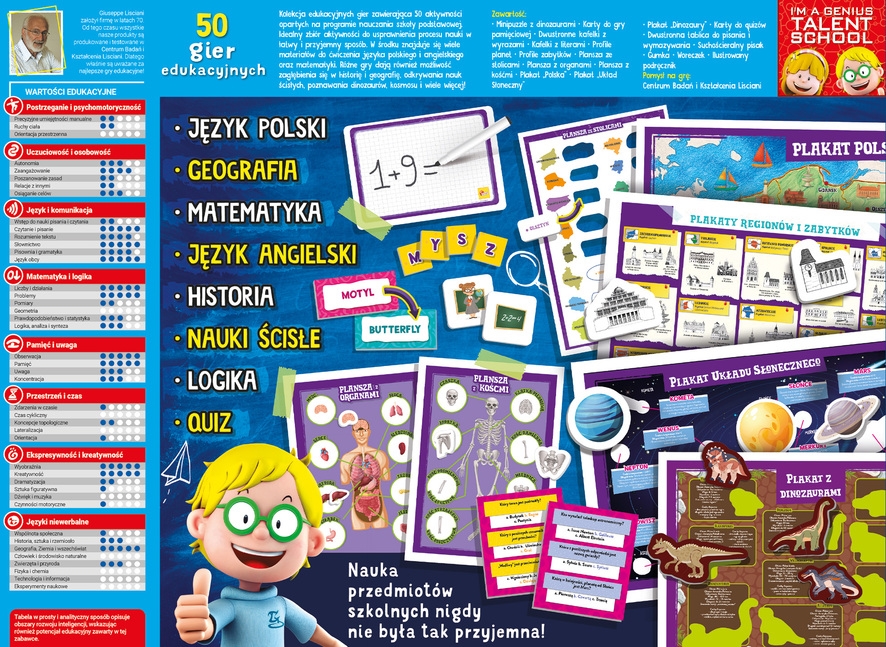 Lisciani I_m a genius 50 gier edukacyjnych 12913