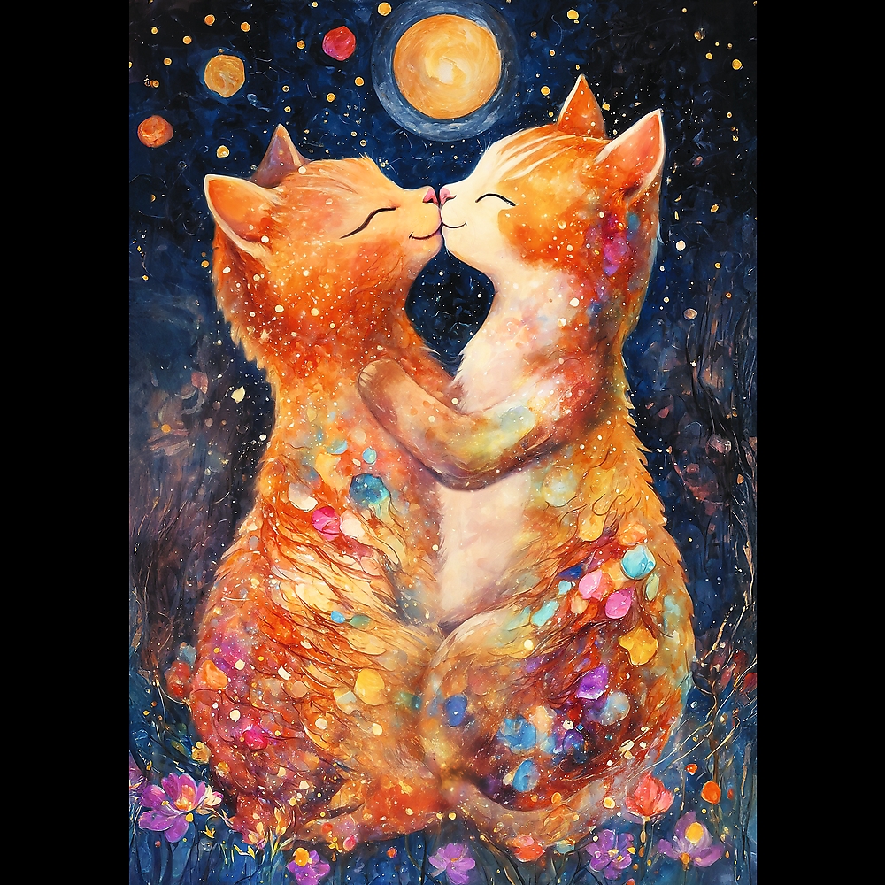 PUZZLE 500 Pocałunek w świetle księżyca 37546