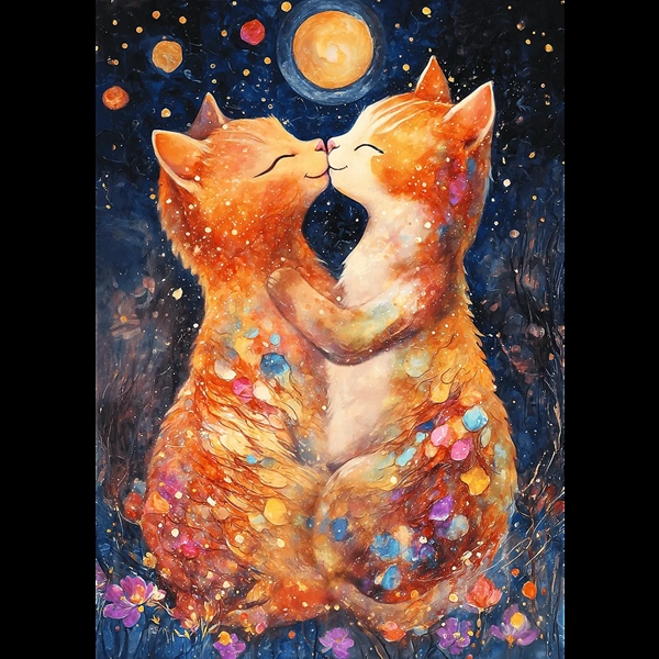 PUZZLE 500 Pocałunek w świetle księżyca 37546