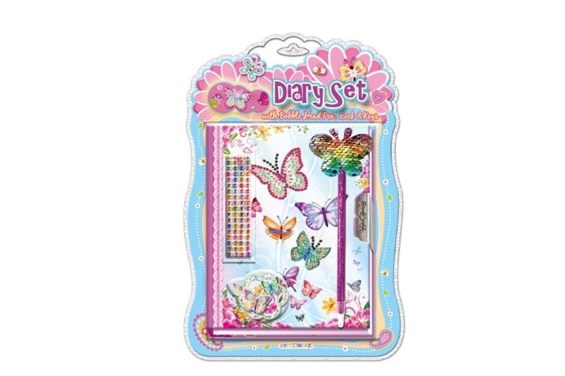 PECOWARE pamiętnik z ozdob.dług.motyle 531BG 79637