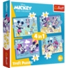 Puzzle 4w1 Zabawne zdarzenia Myszki Miki 34669