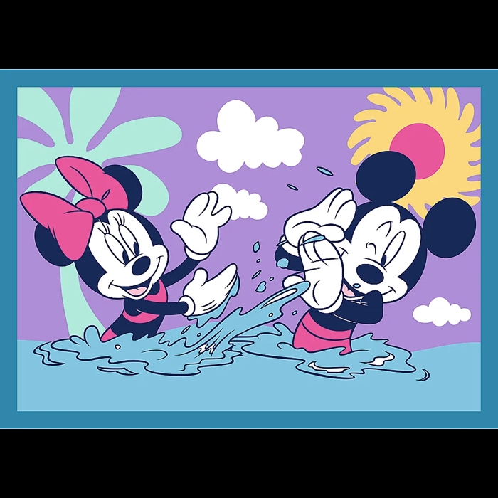 Puzzle 4w1 Zabawne zdarzenia Myszki Miki 34669