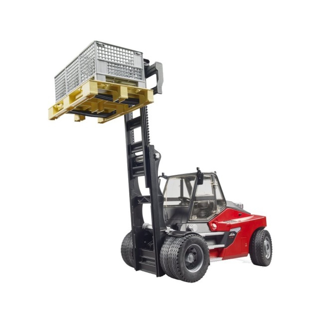 BRUDER wózek widłowy Linde HT160+paleta+kosz 02513