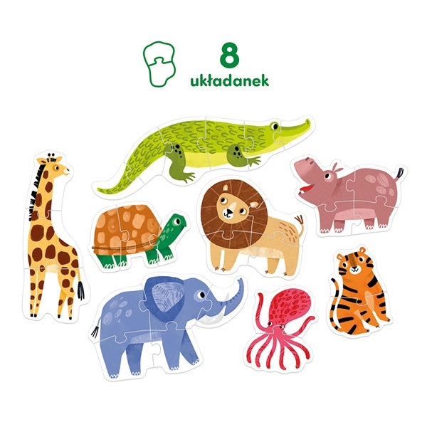 CzuCzu Puzzle progresywne Dzikie zwierzątka 2+
