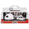 Fiat 126p + przyczepa Niewiadów Kemping biały