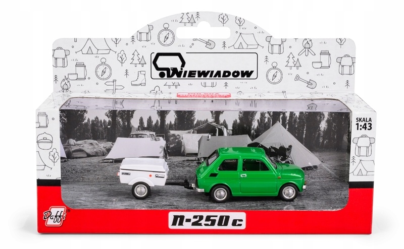 Fiat 126p + przyczepa Niewiadów Krótka zielony