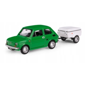 Fiat 126p + przyczepa Niewiadów Krótka zielony