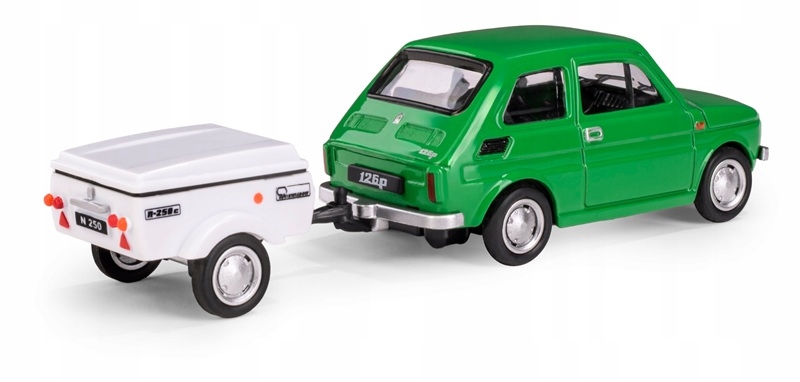 Fiat 126p + przyczepa Niewiadów Krótka zielony