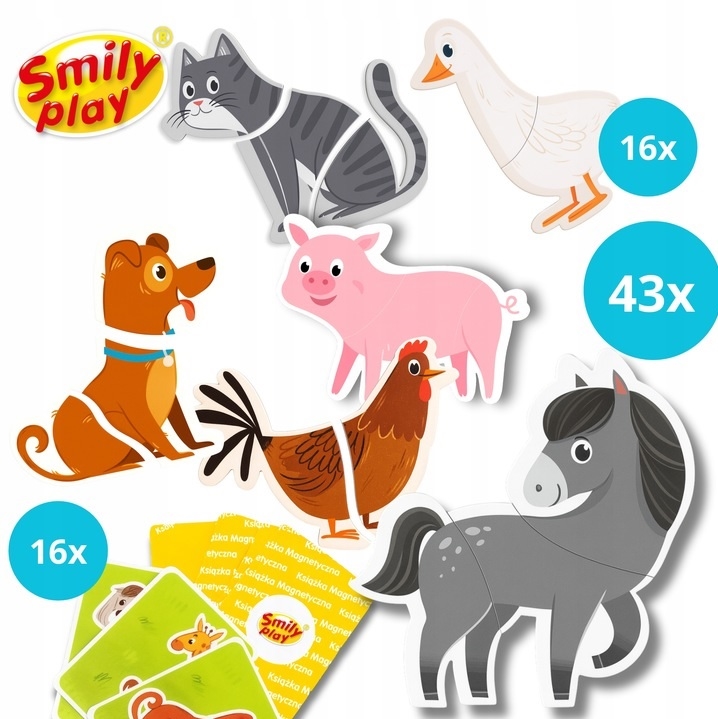 Książka magnetyczna puzzle zwierzęta SP85299 52993