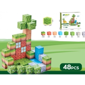 Klocki magnetyczne kostki 3D 48el