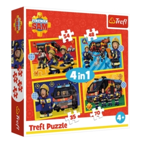 PUZZLE 4w1 Strażak na sygnale /Strażak Sam 34348
