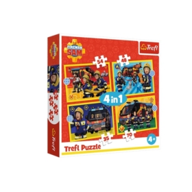 PUZZLE 4w1 Strażak na sygnale /Strażak Sam 34348