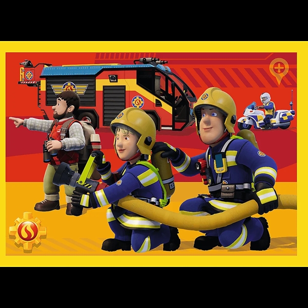 PUZZLE 4w1 Strażak na sygnale /Strażak Sam 34348