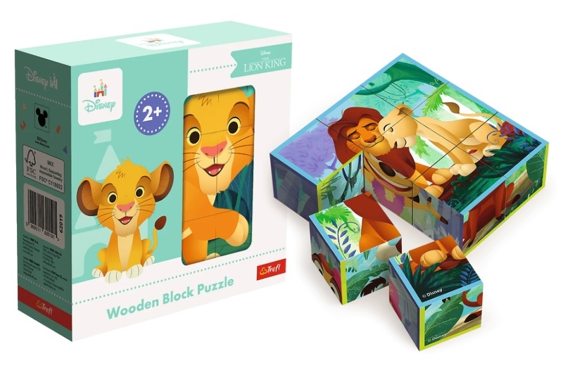 TREFL Zabawka drewn.Block puzzle LionTheKing 62019