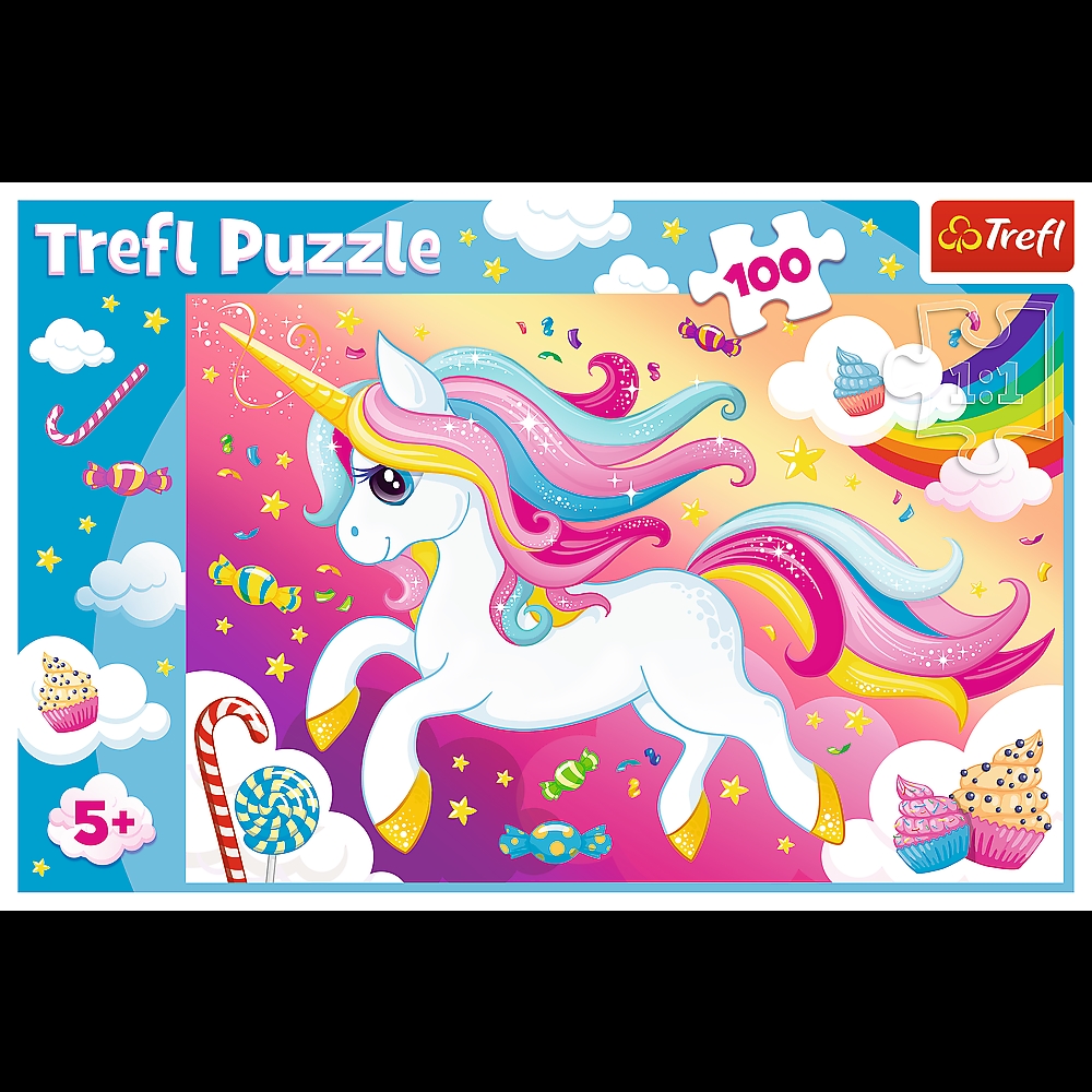PUZZLE TREFL 100 EL PIEKNY JEDNOROŻEC 16386