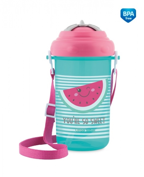 CANPOL BIDON ZE SKŁADANA RURKĄ  ARBUZ