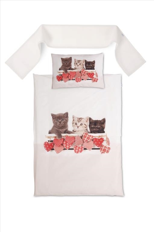 BABY MATEX POŚCIEL 3 EL HAPPY KOTKI