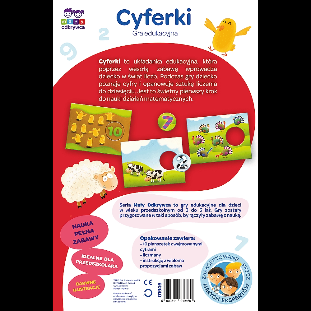 Gra edukacyjna Cyferki z Serii Mały Odkrywca Trefl