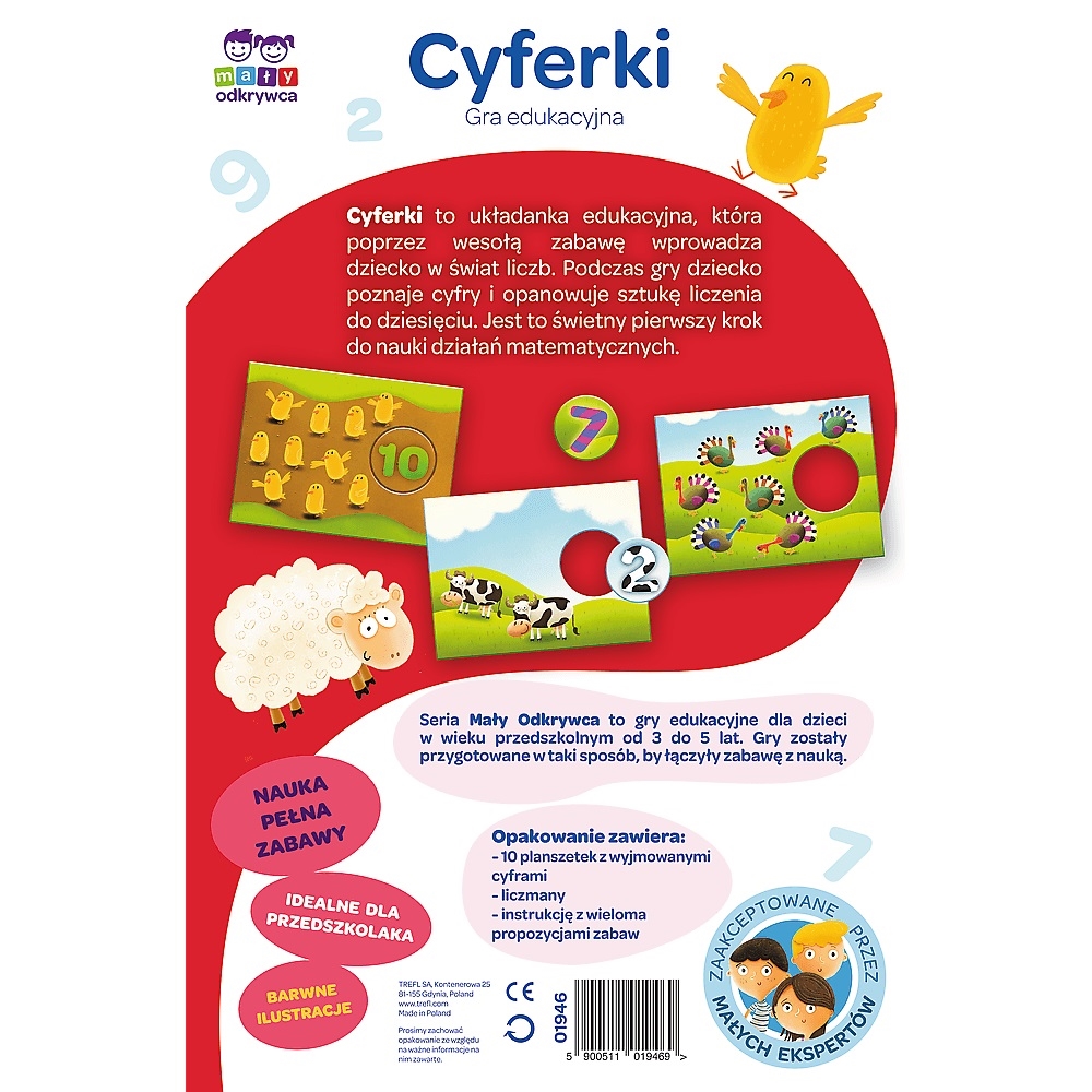 Gra edukacyjna Cyferki z Serii Mały Odkrywca Trefl