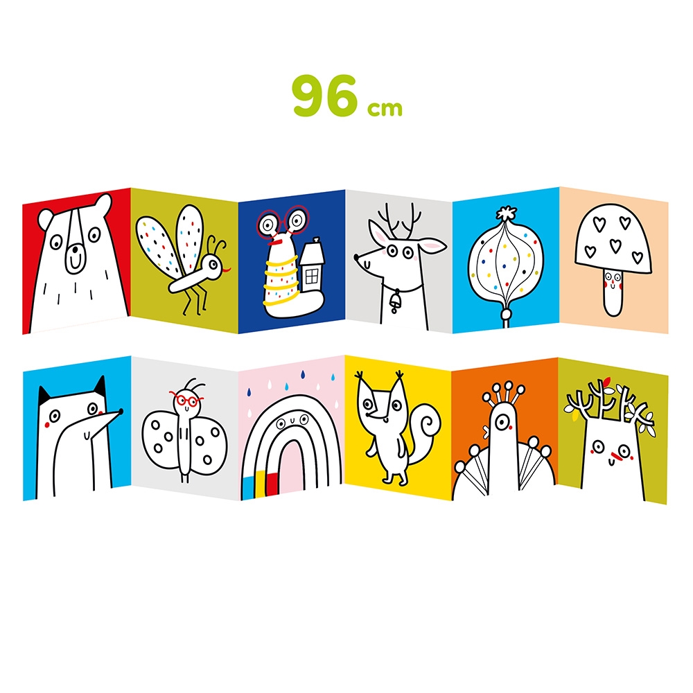 CZUCZU DŁUGIE RYSOWANKI LAS KOLORUJĘ