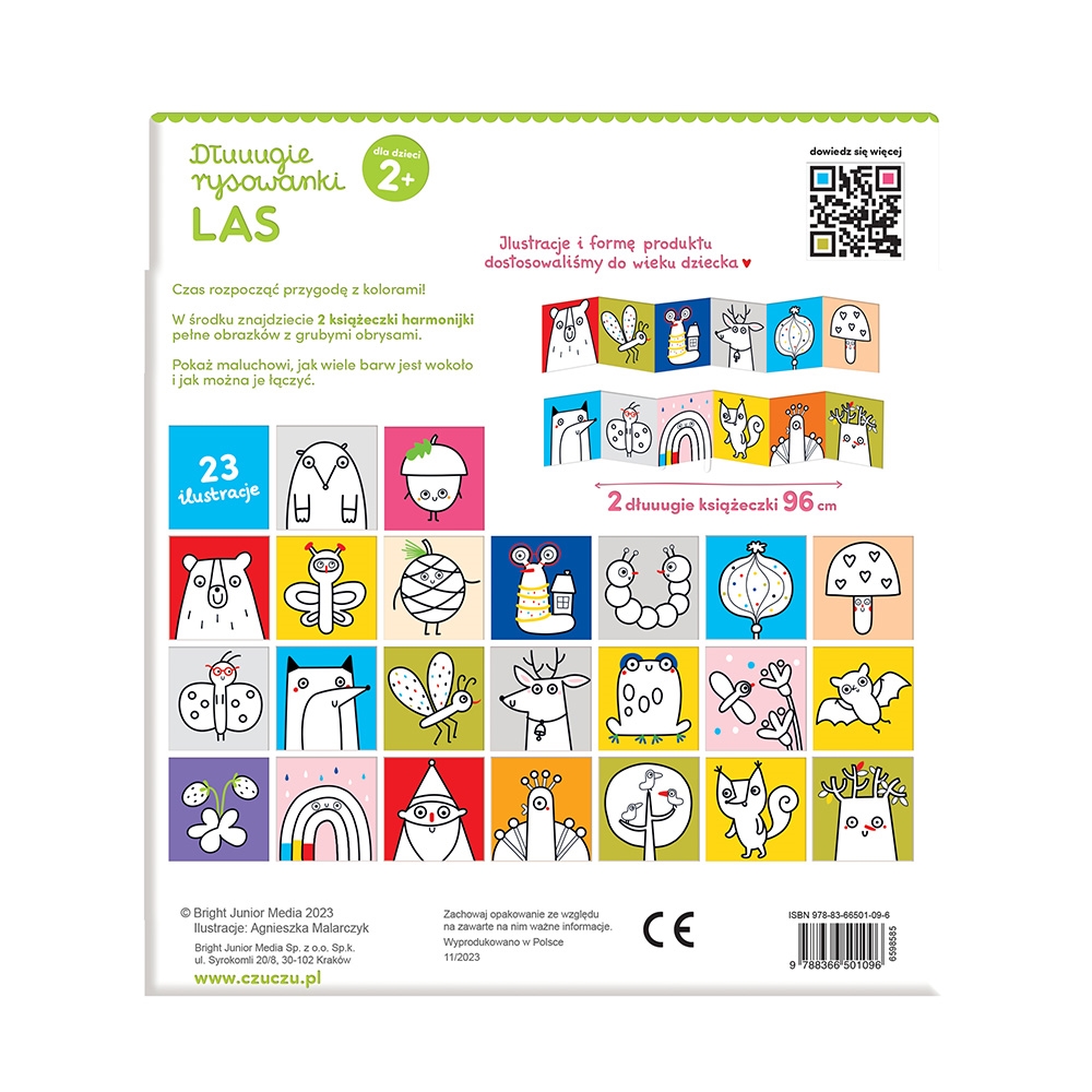 CZUCZU DŁUGIE RYSOWANKI LAS KOLORUJĘ