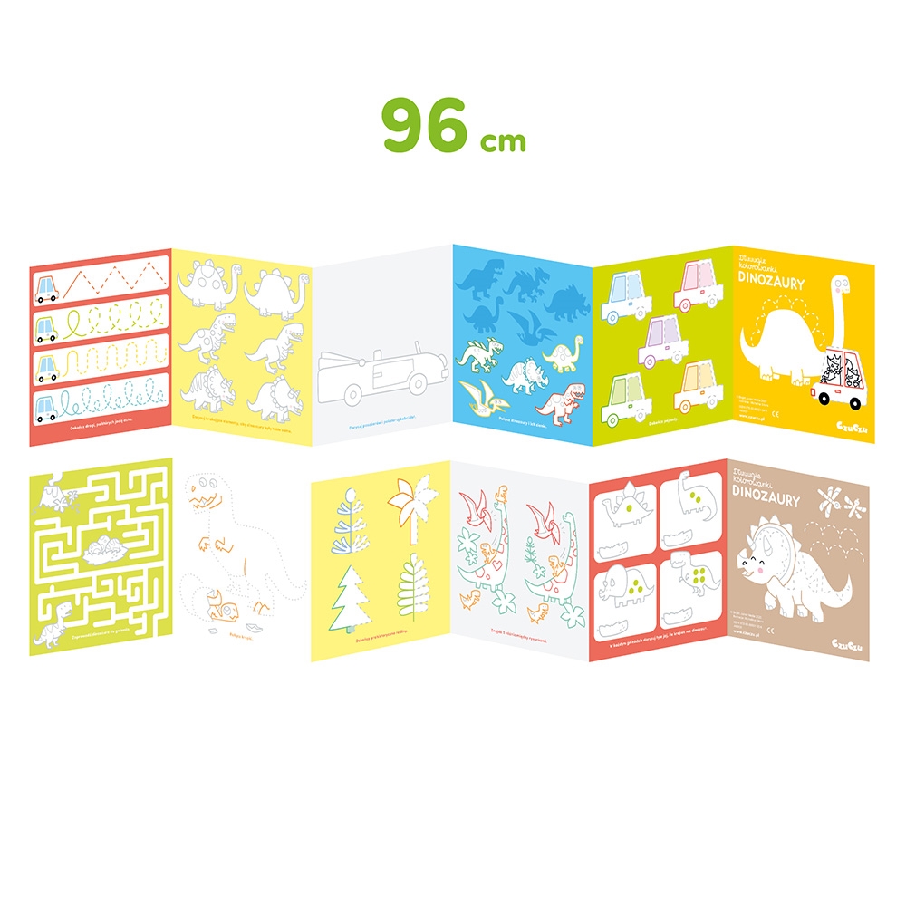 CZUCZU DŁUUUGIE KOLOROWANKI DINOZAURY