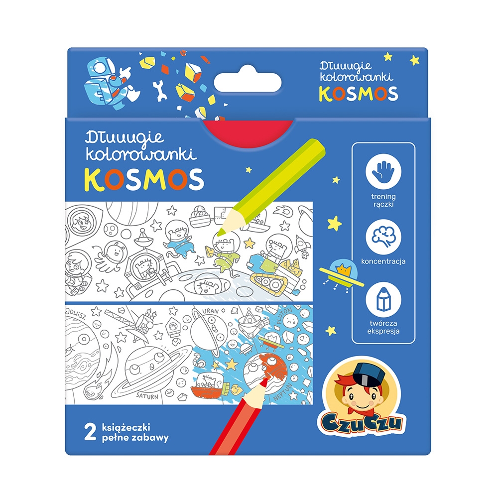 CZUCZU DŁUUUGIE KOLOROWANKI KOSMOS