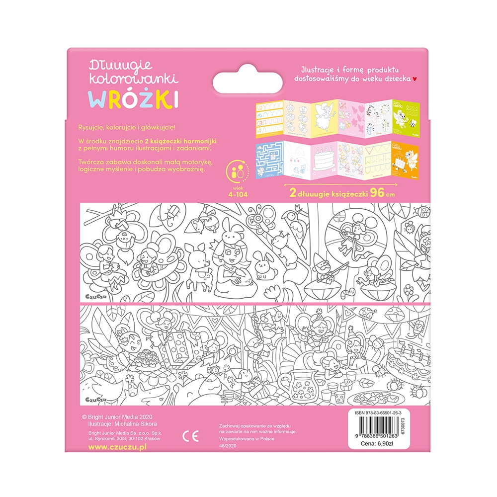 CZUCZU DŁUUUGIE KOLOROWANKI WRÓŻKI