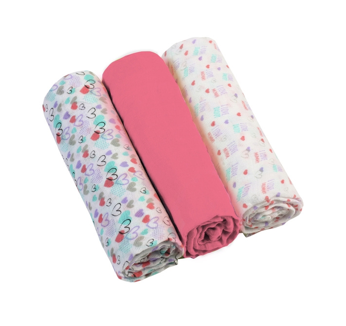 BABYONO PIELUSZKI MUŚLINOWE 3-PAK 348/02