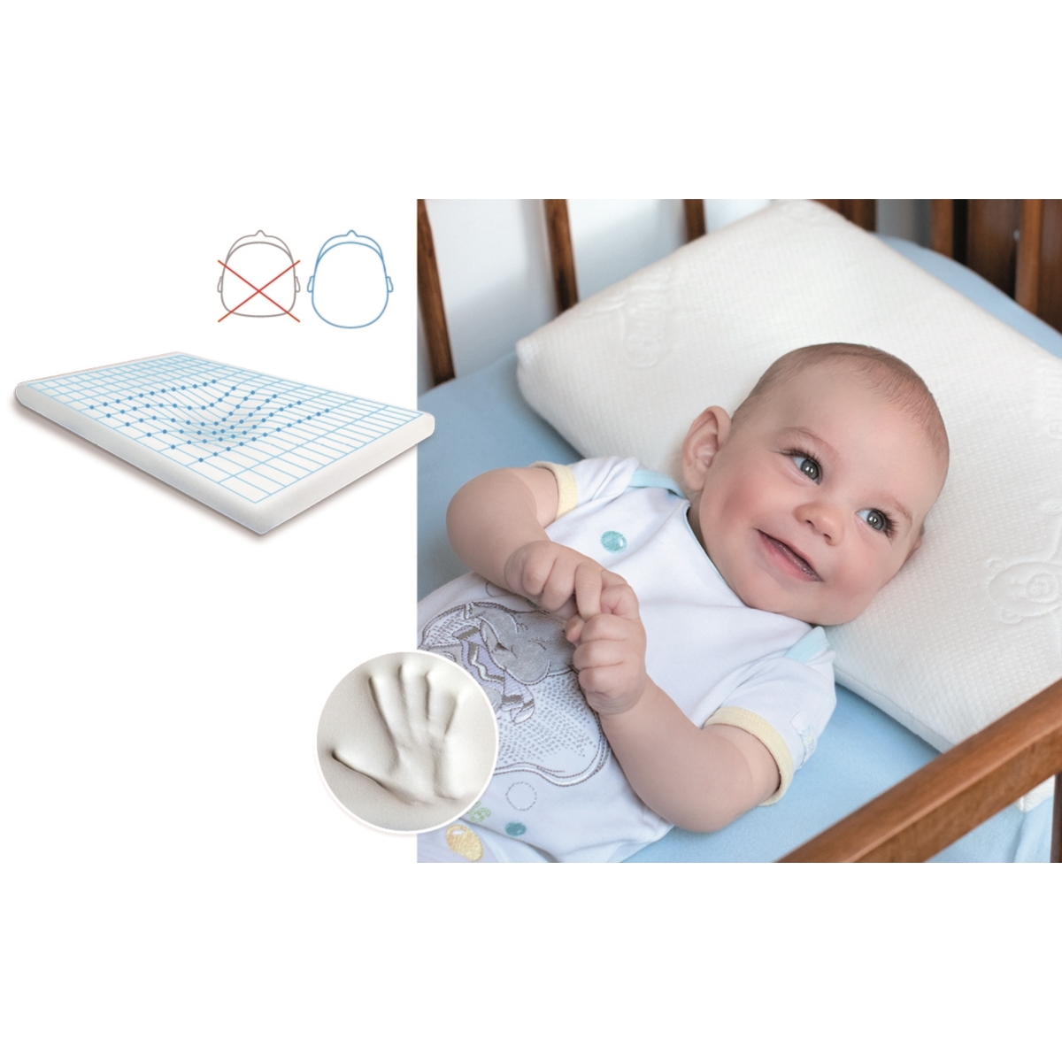 BABYMATEX PODUSZKA DLA NIEMOWLAT MEMO 50X26