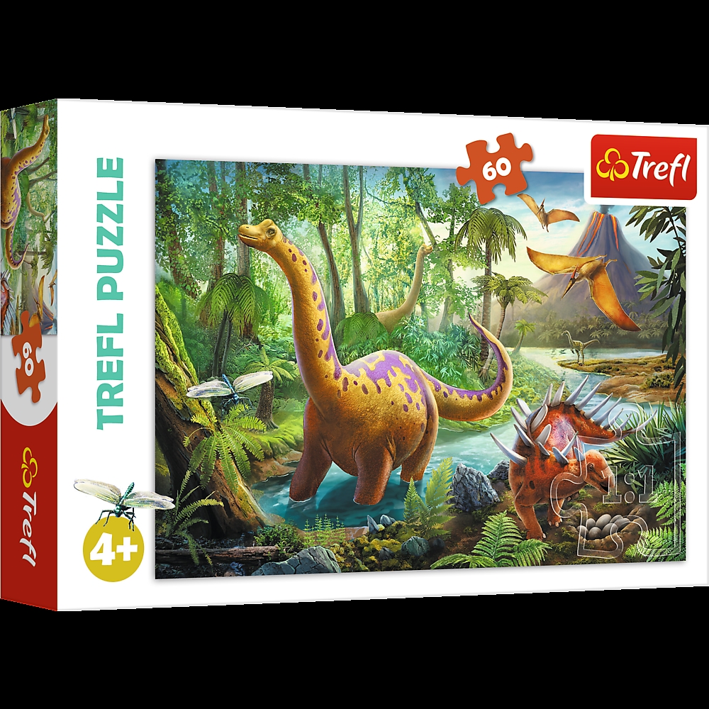 PUZZLE 60 WĘDRÓWKA DINOZAURÓW