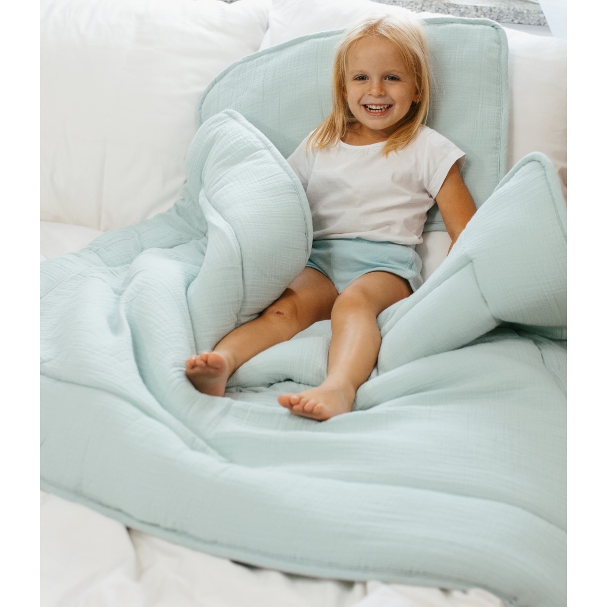 BABY MATEX MUŚLIN KOMPLET KOŁDERKA I PODUSZKA MIĘT