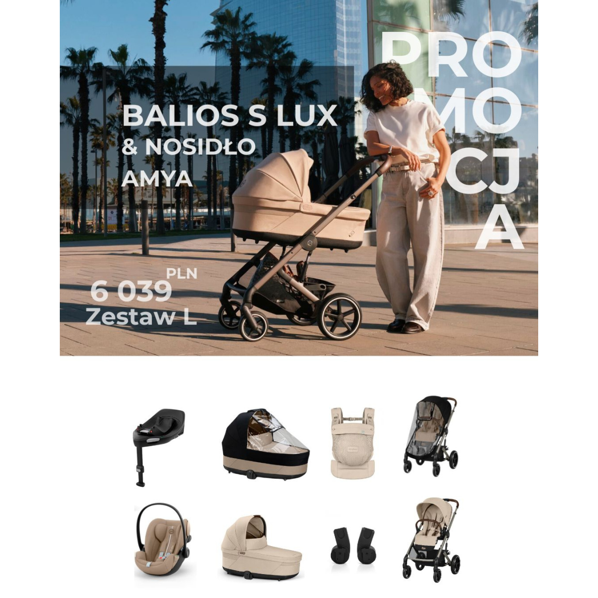 CYBEX ZESTAW BALIOS S LUX ALMOND BEIGE XL