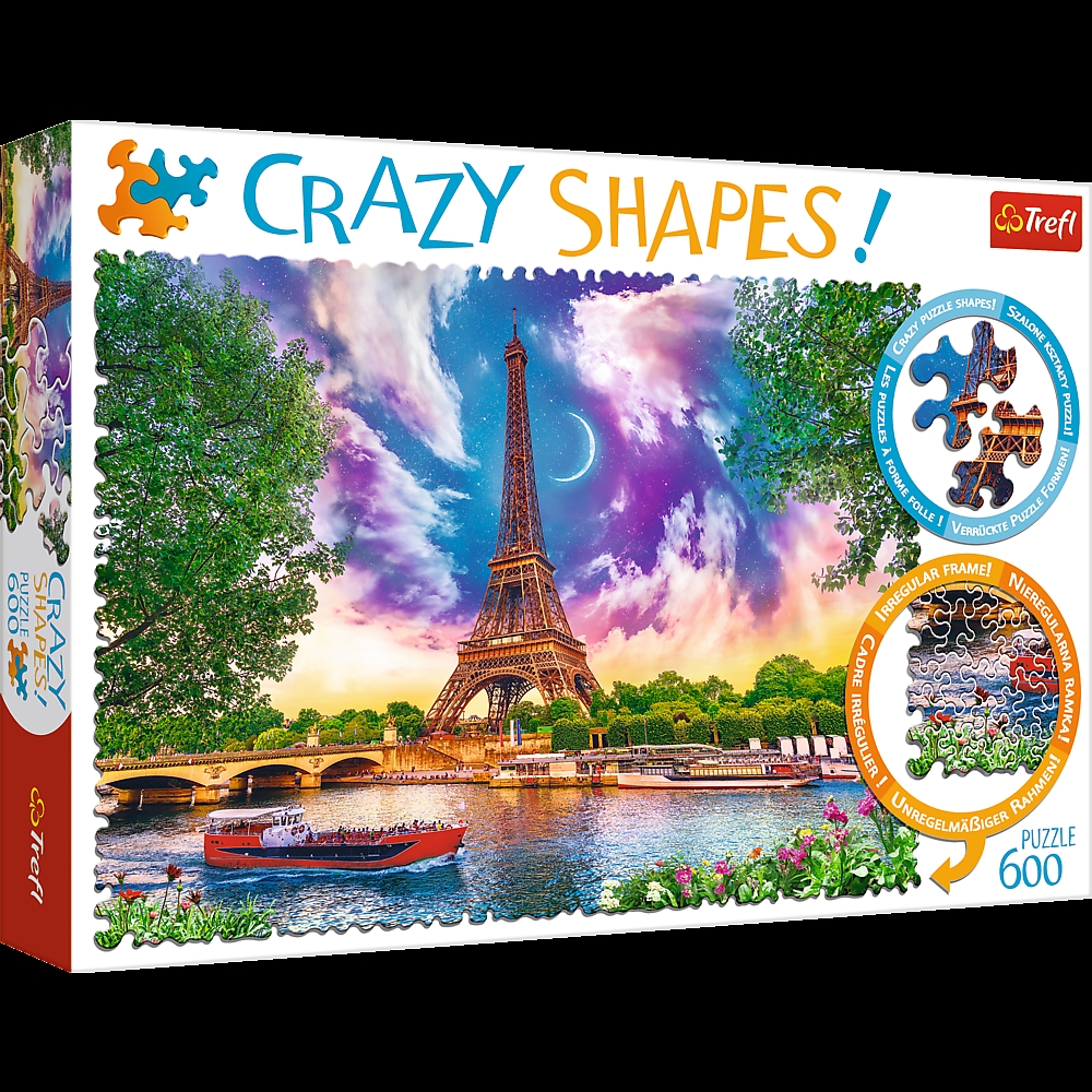 TREFL - PUZZLE 600 CRAZY SHAPES NIEBO NAD PARYŻEM