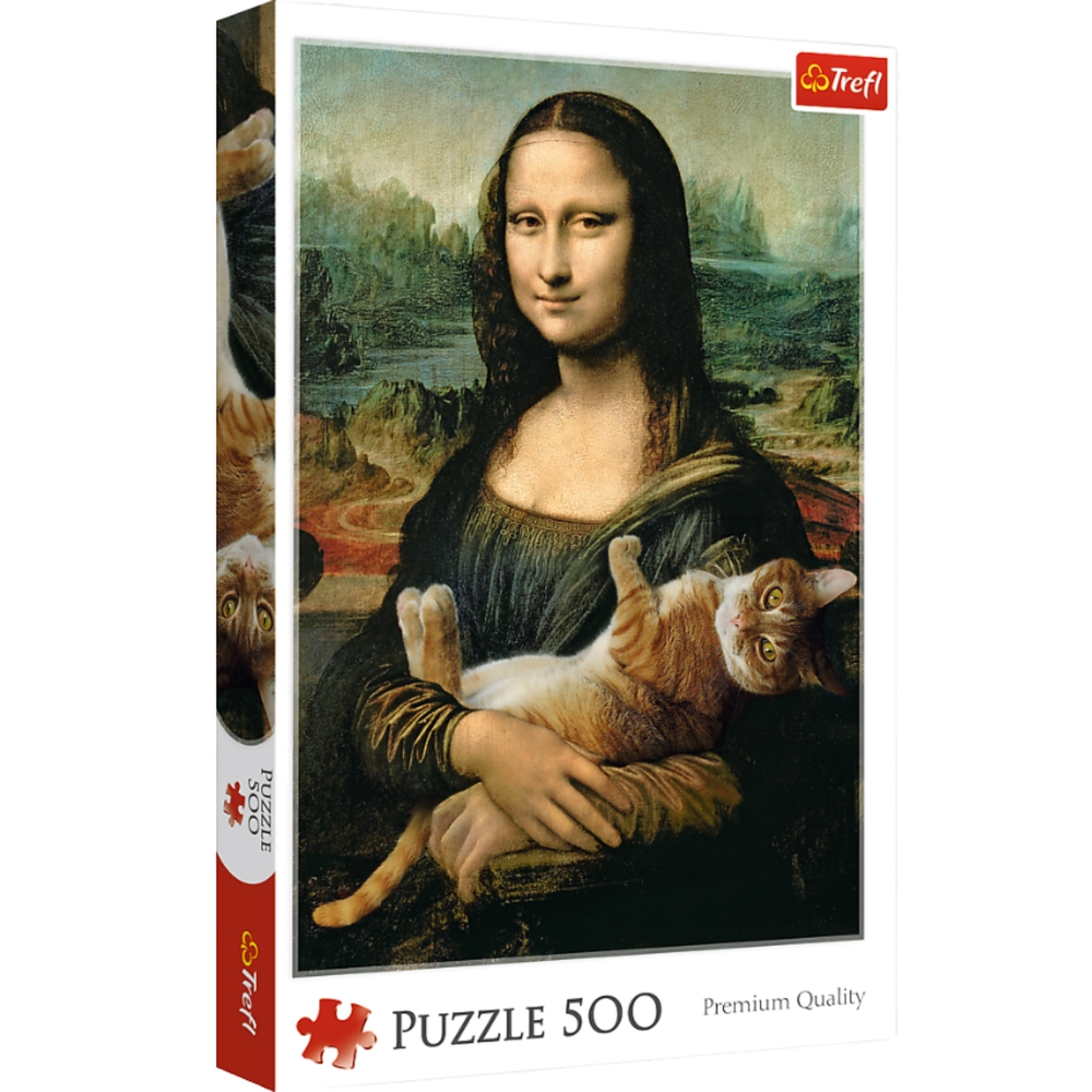 TREFL - PUZZLE 500 - MONA LISA I KOT MRUCZEK 37294