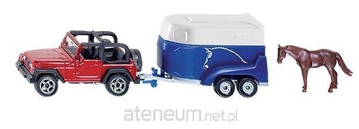 1651 SIKU JEEP Z PRZYCZEPĄ NA KONIE