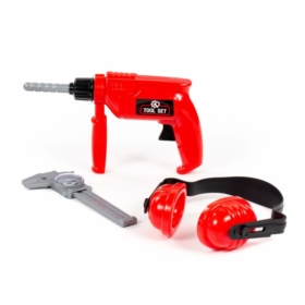 Zestaw Narzędzi Czerwony Wiertarka Nauszniki Suwmi