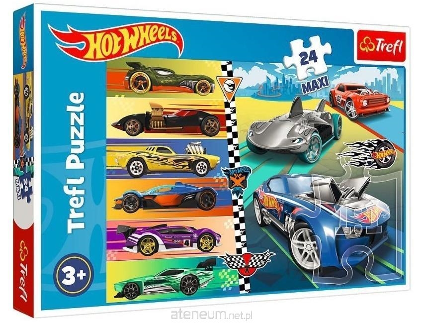 Puzzle - 24 Maxi - Szybkie Hot Wheels - Mattel Hot