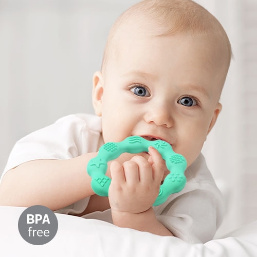 BABY ONO GRYZAK SILIKONOWY RING MIĘTOWY