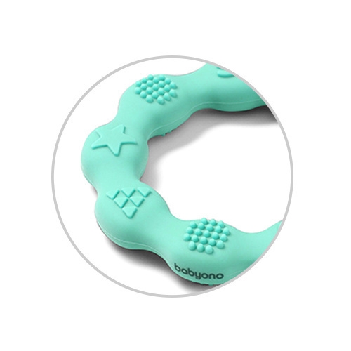 BABY ONO GRYZAK SILIKONOWY RING MIĘTOWY