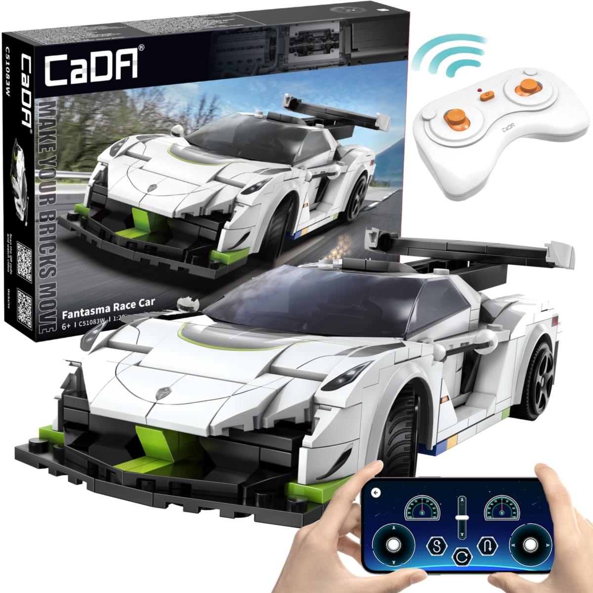 KLOCKI CADA RACE CAR