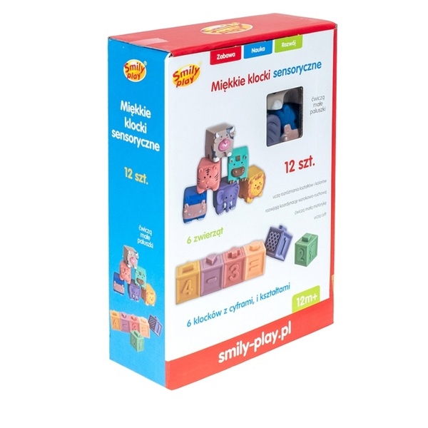 SMILY PLAY KLOCKI SENSORYCZNE MIĘKKIE