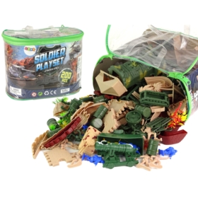 Zestaw Militarny Figurki Broń Pojazdy 200 Elementó