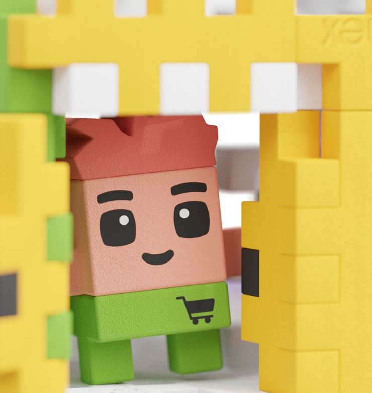 MARIOINEX KLOCKI WAFLE MINI SKLEP 148EL