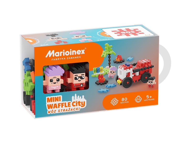 MARIOINEX KLOCKI WAFLE MINI WÓZ STRAŻACKI