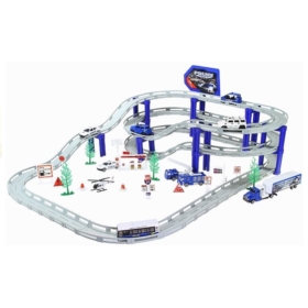 Duży Tor Samochodowy Policja 10 pojazdów 495cm