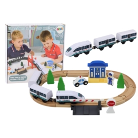 Drewniany Tor Kolejowy Pociąg Kolejka Tory Akcesor