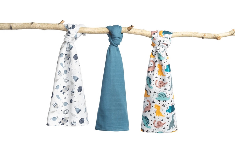 SENSILO PIELUCHY MUŚLINOWE NEBIESKIE 3PAK