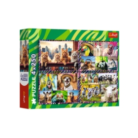 TREFL PUZZLE ZWIERZAKI 4X250