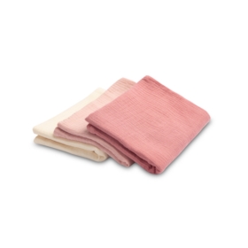 SENSILLO PIELUSZKI MUŚLINOWE GŁADKIE RÓŻ 3 SZT